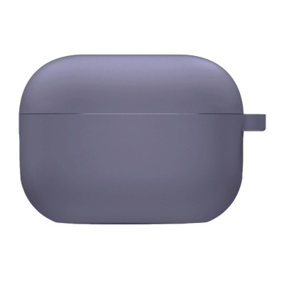 Силіконовий футляр з мікрофіброю для навушників Airpods 4 Сірий / Lavender Gray