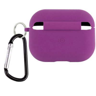 Силіконовий футляр з мікрофіброю для навушників Airpods 4 Фіолетовий / Grape