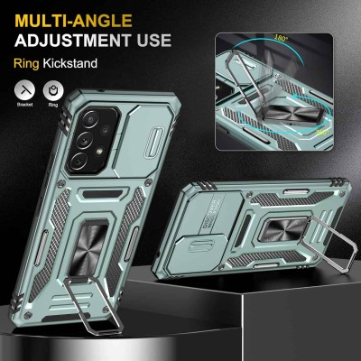 Ударопрочный чехол Camshield Army Ring для Samsung Galaxy A53 5G Зеленый / Light Green Ударопрочный чехол Camshield Army Ring для Samsung Galaxy A53 5G Зеленый / Light Green