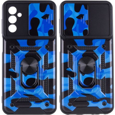 Ударопрочный чехол Camshield Serge Ring Camo для Samsung Galaxy M23 5G / M13 4G Синий / Army Blue Ударопрочный чехол Camshield Serge Ring Camo для Samsung Galaxy M23 5G / M13 4G Синий / Army Blue