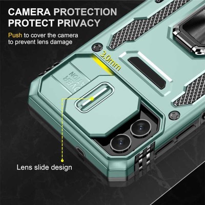 Ударостійкий чохол Camshield Army Ring для Samsung Galaxy A06 Зелений / Light Green