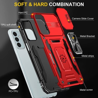 Ударостійкий чохол Camshield Army Ring для Samsung Galaxy A16 4G/5G Червоний / Red Ударостійкий чохол Camshield Army Ring для Samsung Galaxy A16 4G/5G Червоний / Red