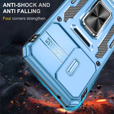 Ударостійкий чохол Camshield Army Ring для Samsung Galaxy A36 5G / A56 5G Блакитний / Light Blue Ударостійкий чохол Camshield Army Ring для Samsung Galaxy A36 5G / A56 5G Блакитний / Light Blue