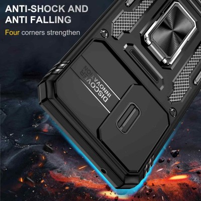 Ударостійкий чохол Camshield Army Ring для Samsung Galaxy S22 Чорний / Black Ударостійкий чохол Camshield Army Ring для Samsung Galaxy S22 Чорний / Black