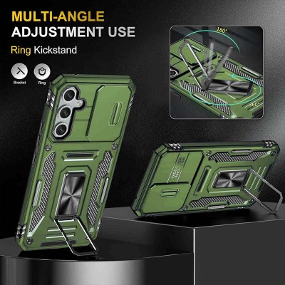 Ударостійкий чохол Camshield Army Ring для Samsung Galaxy S22+ Оливковий / Army Green Ударостійкий чохол Camshield Army Ring для Samsung Galaxy S22+ Оливковий / Army Green