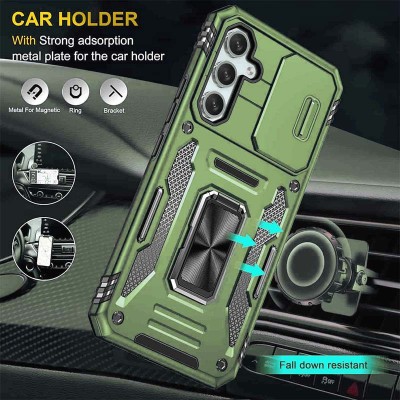 Ударостійкий чохол Camshield Army Ring для Samsung Galaxy S23 Оливковий / Army Green Ударостійкий чохол Camshield Army Ring для Samsung Galaxy S23 Оливковий / Army Green