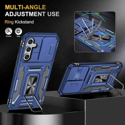 Ударостійкий чохол Camshield Army Ring для Samsung Galaxy S24 FE Синій / Navy Ударостійкий чохол Camshield Army Ring для Samsung Galaxy S24 FE Синій / Navy