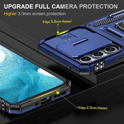 Ударостійкий чохол Camshield Army Ring для Samsung Galaxy S24 FE Синій / Navy Ударостійкий чохол Camshield Army Ring для Samsung Galaxy S24 FE Синій / Navy