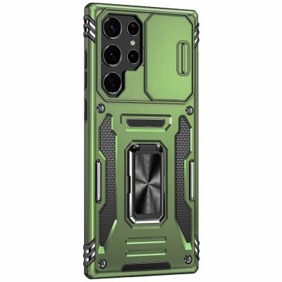 Ударостійкий чохол Camshield Army Ring для Samsung Galaxy S25 Ultra Оливковий / Army Green