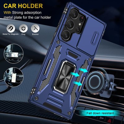 Ударостійкий чохол Camshield Army Ring для Samsung Galaxy S25 Ultra Синій / Navy Ударостійкий чохол Camshield Army Ring для Samsung Galaxy S25 Ultra Синій / Navy