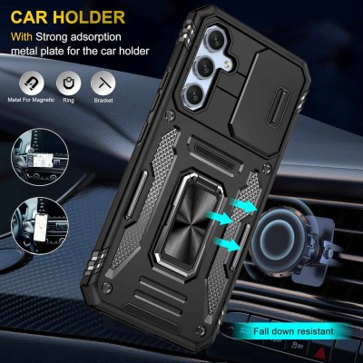 Ударостійкий чохол Camshield Army Ring для Samsung Galaxy S25+ / S24+ Чорний / Black Ударостійкий чохол Camshield Army Ring для Samsung Galaxy S25+ / S24+ Чорний / Black