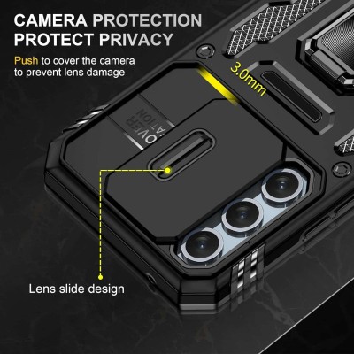 Ударостійкий чохол Camshield Army Ring для Samsung Galaxy S25+ / S24+ Чорний / Black Ударостійкий чохол Camshield Army Ring для Samsung Galaxy S25+ / S24+ Чорний / Black