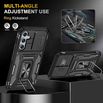Ударостійкий чохол Camshield Army Ring для Samsung Galaxy S25+ / S24+ Чорний / Black Ударостійкий чохол Camshield Army Ring для Samsung Galaxy S25+ / S24+ Чорний / Black