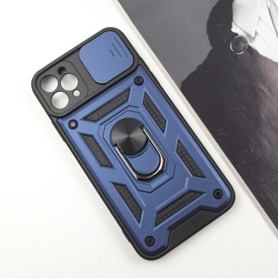 Ударостійкий чохол Camshield Serge Ring для Apple iPhone 12 Pro / 12 (6.1") Синій