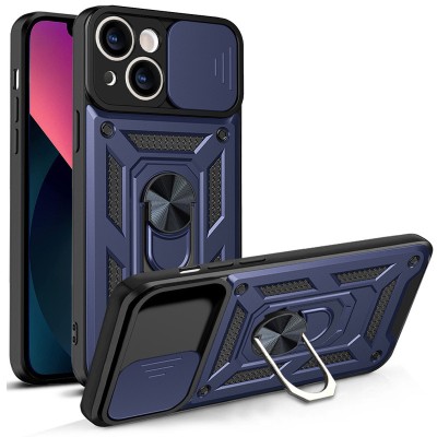 Ударостійкий чохол Camshield Serge Ring для Apple iPhone 13 (6.1") Синій