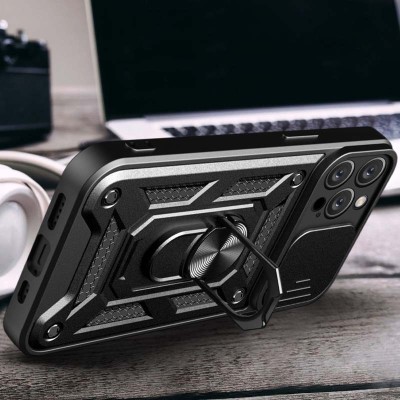 Ударостійкий чохол Camshield Serge Ring для Apple iPhone 13 Pro (6.1") Чорний