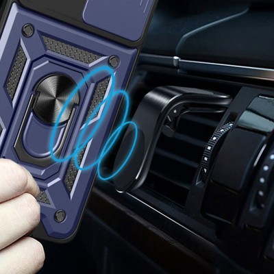 Ударостійкий чохол Camshield Serge Ring для Xiaomi 15 Ultra Синій Ударостійкий чохол Camshield Serge Ring для Xiaomi 15 Ultra Синій