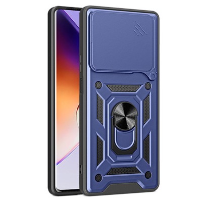 Ударостійкий чохол Camshield Serge Ring для Xiaomi Poco M7 Pro 5G Синій