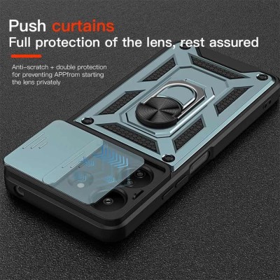 Ударостійкий чохол Camshield Serge Ring для Xiaomi Redmi 13C / Poco C65 Зелений Ударостійкий чохол Camshield Serge Ring для Xiaomi Redmi 13C / Poco C65 Зелений