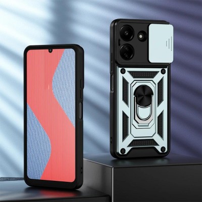 Ударостійкий чохол Camshield Serge Ring для Xiaomi Redmi 13C / Poco C65 Зелений Ударостійкий чохол Camshield Serge Ring для Xiaomi Redmi 13C / Poco C65 Зелений