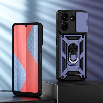 Ударостійкий чохол Camshield Serge Ring для Xiaomi Redmi 13C / Poco C65 Синій