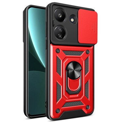 Ударостійкий чохол Camshield Serge Ring для Xiaomi Redmi 13C / Poco C65 Червоний Ударостійкий чохол Camshield Serge Ring для Xiaomi Redmi 13C / Poco C65 Червоний