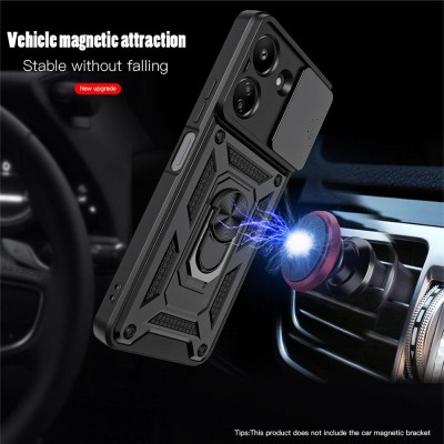 Ударостійкий чохол Camshield Serge Ring для Xiaomi Redmi 13C / Poco C65 Чорний Ударостійкий чохол Camshield Serge Ring для Xiaomi Redmi 13C / Poco C65 Чорний