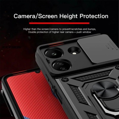 Ударостійкий чохол Camshield Serge Ring для Xiaomi Redmi 13C / Poco C65 Чорний Ударостійкий чохол Camshield Serge Ring для Xiaomi Redmi 13C / Poco C65 Чорний