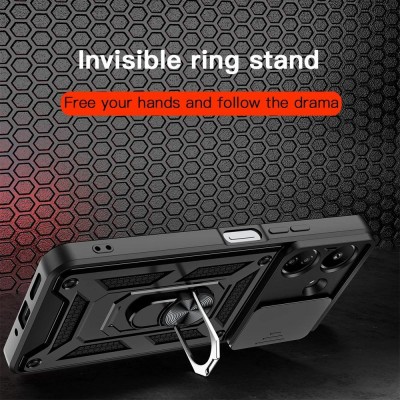 Ударостійкий чохол Camshield Serge Ring для Xiaomi Redmi 13C / Poco C65 Чорний Ударостійкий чохол Camshield Serge Ring для Xiaomi Redmi 13C / Poco C65 Чорний