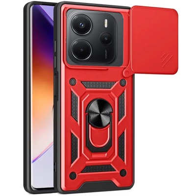 Ударостійкий чохол Camshield Serge Ring для Xiaomi Redmi Note 14 4G (Int. version) Червоний Ударостійкий чохол Camshield Serge Ring для Xiaomi Redmi Note 14 4G (Int. version) Червоний
