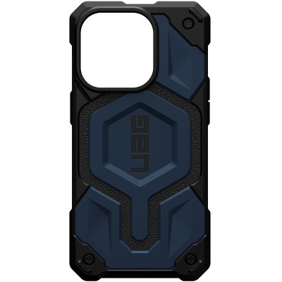 Ударостійкий чохол UAG Monarch Pro with MagSafe Leather для Apple iPhone 15 Plus / 14 Plus (6.7") Синій Ударостійкий чохол UAG Monarch Pro with MagSafe Leather для Apple iPhone 15 Plus / 14 Plus (6.7") Синій