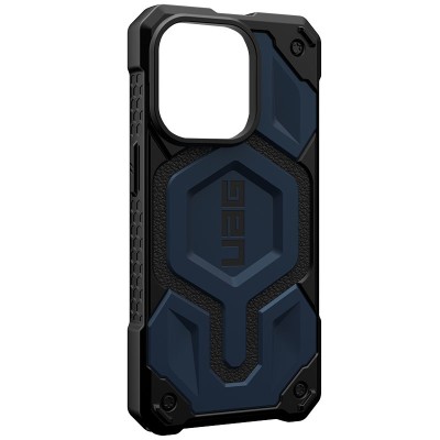 Ударостійкий чохол UAG Monarch Pro with MagSafe Leather для Apple iPhone 15 Plus / 14 Plus (6.7") Синій Ударостійкий чохол UAG Monarch Pro with MagSafe Leather для Apple iPhone 15 Plus / 14 Plus (6.7") Синій
