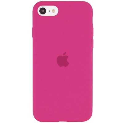 Чехол Silicone Case Full Protective (AA) для Apple iPhone SE (2020) Малиновый / Dragon Fruit