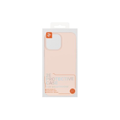 Чохол 2Е Basic для iPhone 13 Pro Max , Liquid Silicone, бежево-рожевий (2E-IPH-13PRM-OCLS-RP)
