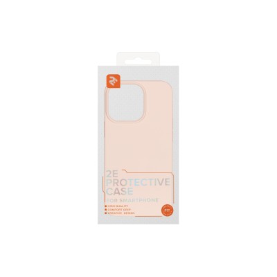 Чохол 2Е Basic для iPhone 13 Pro, Liquid Silicone, бежево-рожевий (2E-IPH-13PR-OCLS-RP)