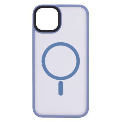 Чохол 2Е Basic для iPhone 15 Plus, Soft Touch MagSafe Cover, синій світлий (2E-IPH-15PRM-OCLS-BL)