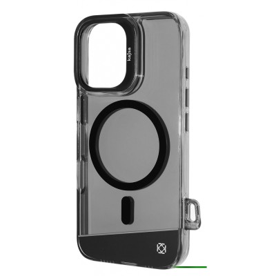 Чохол Kajsa Aluminium Shield with Magnetic Ring iPhone 16 black smoke