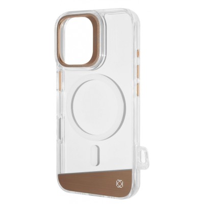 Чохол Kajsa Aluminium Shield with Magnetic Ring iPhone 16 light gold