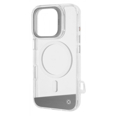 Чохол Kajsa Aluminium Shield with Magnetic Ring iPhone 16 Pro silver