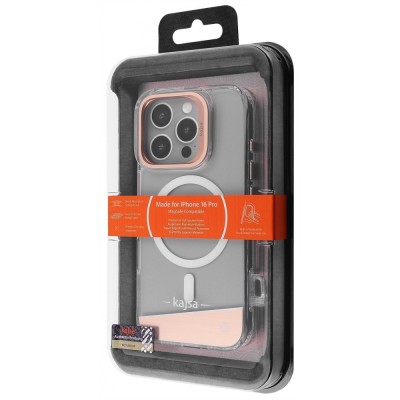 Чохол Kajsa Aluminium Shield with Magnetic Ring iPhone 16 Pro silver