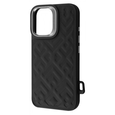Чохол Kajsa Rhombus Collection with Magnetic Ring iPhone 16 black