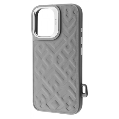 Чохол Kajsa Rhombus Collection with Magnetic Ring iPhone 16 gray