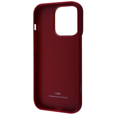 Чохол Kajsa Snake Pattern iPhone 14 Pro burgundy