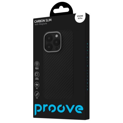 Чохол Proove Carbon Slim with Magnetic Ring iPhone 15 Pro (PCCSIP15P002) black