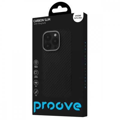 Чохол Proove Carbon Slim with Magnetic Ring iPhone 16 Pro Max black (PCCSIP16PM02)
