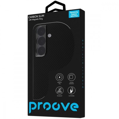 Чохол Proove Carbon Slim with Magnetic Ring Samsung Galaxy S25 Plus black (PCCSSGSP2502)