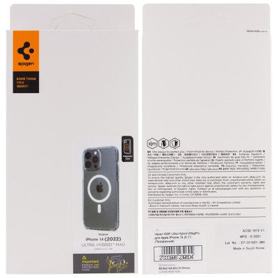 Чохол SGP Ultra Hybrid (MagFit) для Apple iPhone 15 (6.1") Прозорий