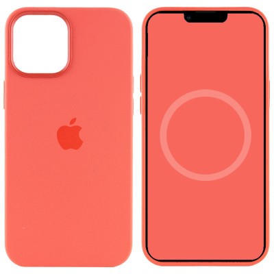 Чохол Silicone case (AAA) full with Magsafe and Animation для Apple iPhone 12 Pro / 12 (6.1") Помаранчевий / Pink citrus Чохол Silicone case (AAA) full with Magsafe and Animation для Apple iPhone 12 Pro / 12 (6.1") Помаранчевий / Pink citrus