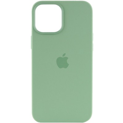 Чохол Silicone case (AAA) full with Magsafe and Animation для Apple iPhone 12 Pro Max (6.7") Зелений / Pistachio Чохол Silicone case (AAA) full with Magsafe and Animation для Apple iPhone 12 Pro Max (6.7") Зелений / Pistachio