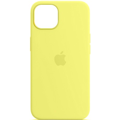 Чохол Silicone case (AAA) full with Magsafe and Animation для Apple iPhone 13 (6.1") Жовтий / Lemon Zest